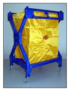 CARRO PLEGABLE AZUL CON PARRILLA Y SACO AMARILLO TODO EN...