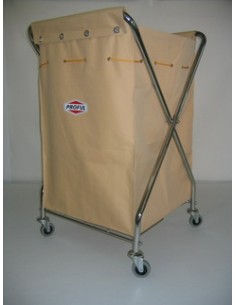 CARRO PLEGABLE CON PARRILLA Y SACO COLOR CRUDO