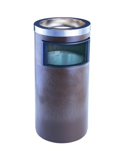 PAPELERA DE 8 LTS CON CENICERO